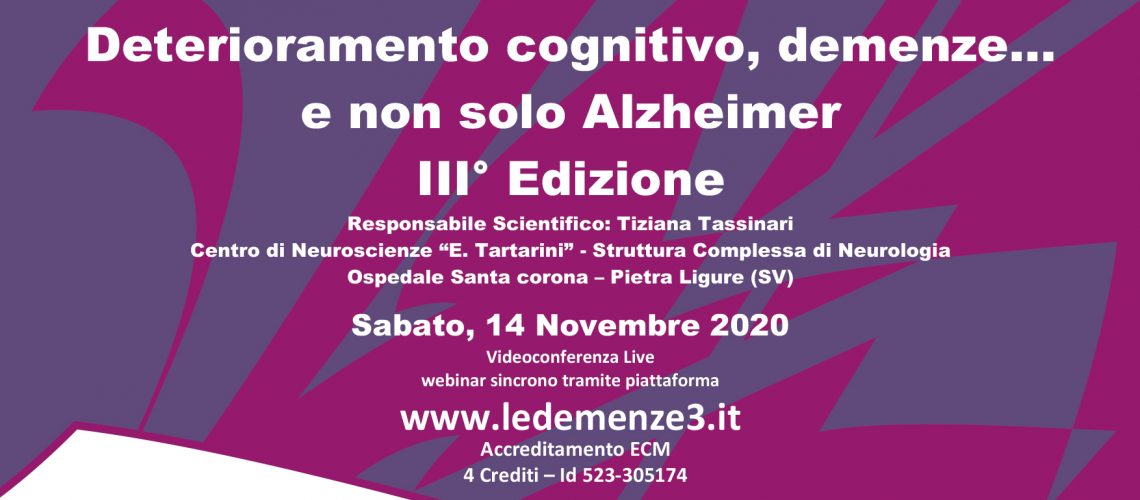 Deterioramento Cognitivo, Demenze…e Non Solo Alzheimer III° Edizione 14 ...